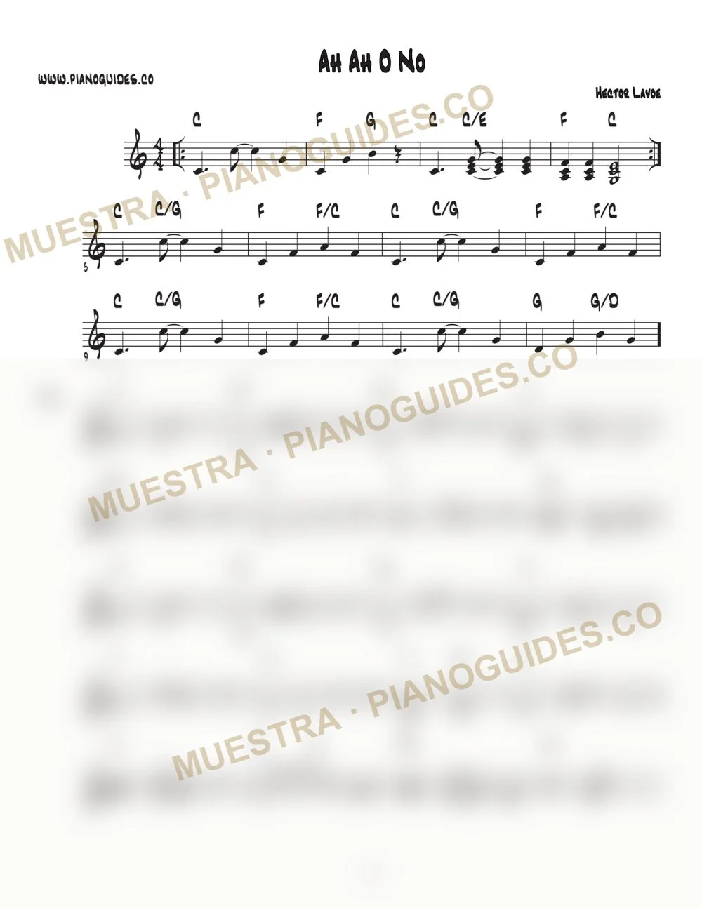 Primera página de la guía Ah Ah O No