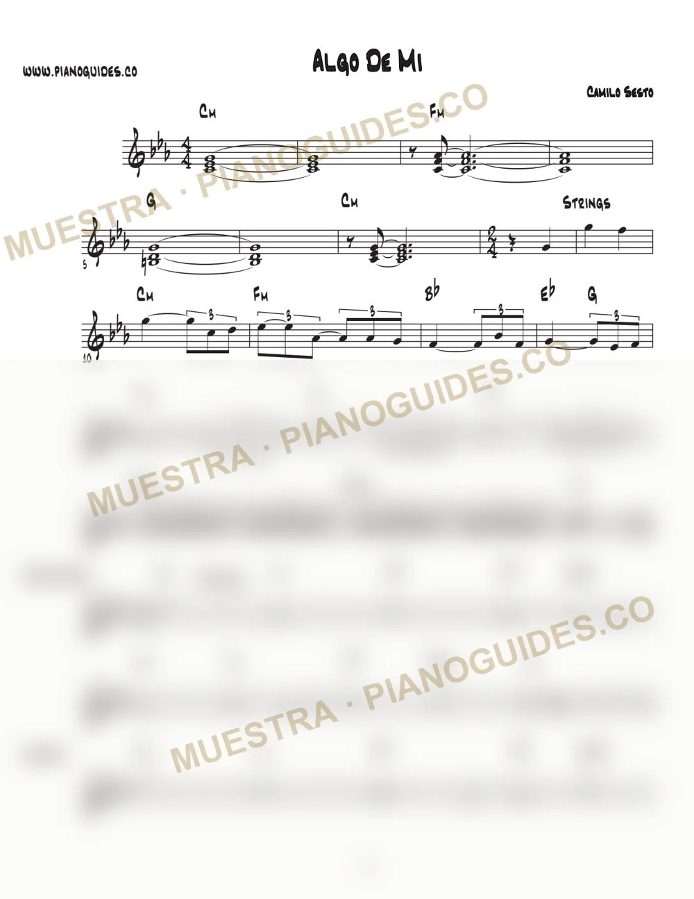 Primera página de la guía Algo De Mí