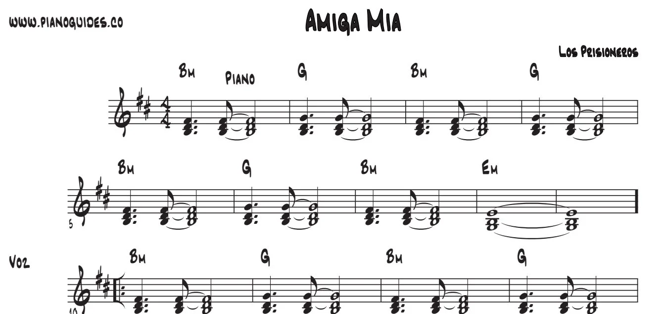 Título y primeras líneas de la guía de Amiga Mía