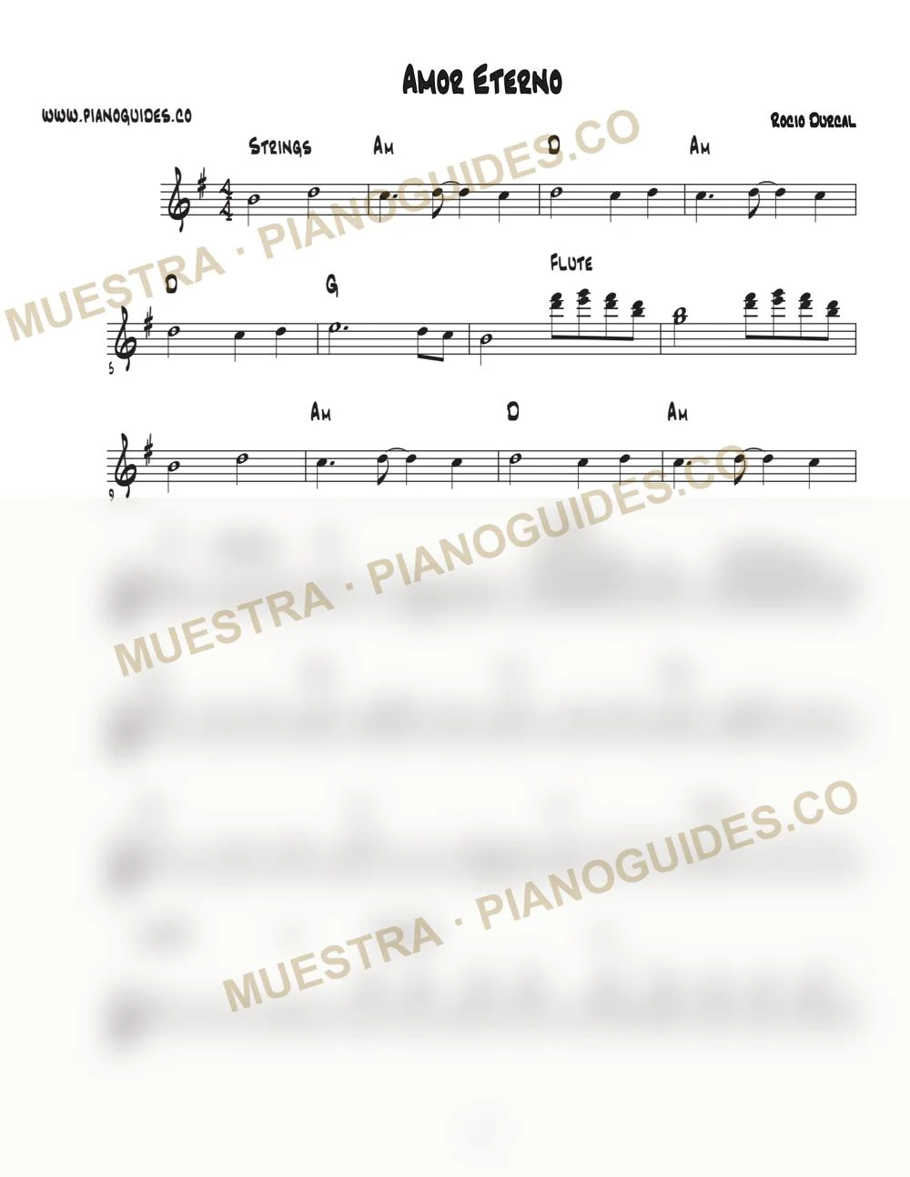 Primera página de la guía Amor Eterno