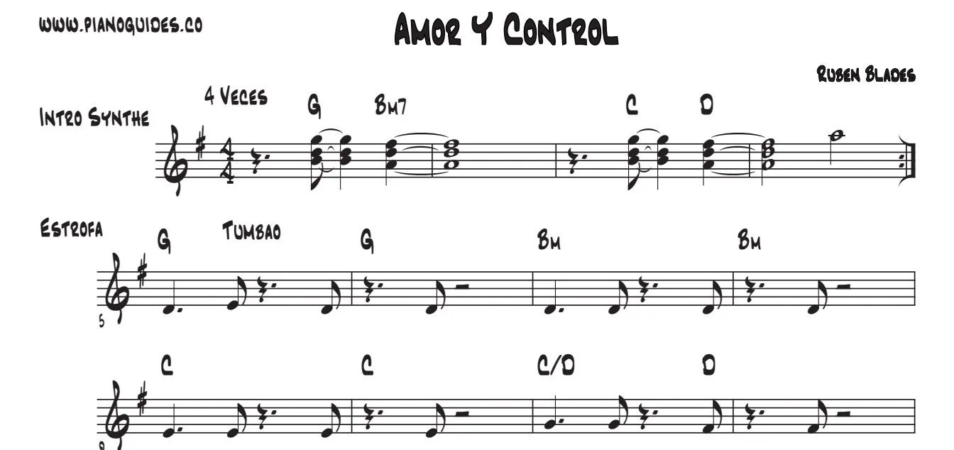 Título y primeras líneas de la guía de Amor Y Control