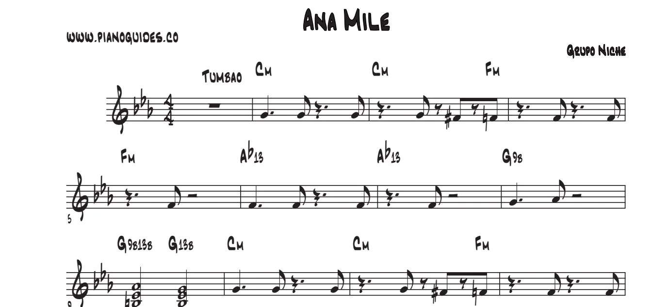 Título y primeras líneas de la guía de Ana Mile