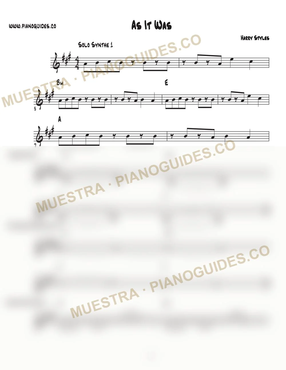 Primera página de la guía As It Was