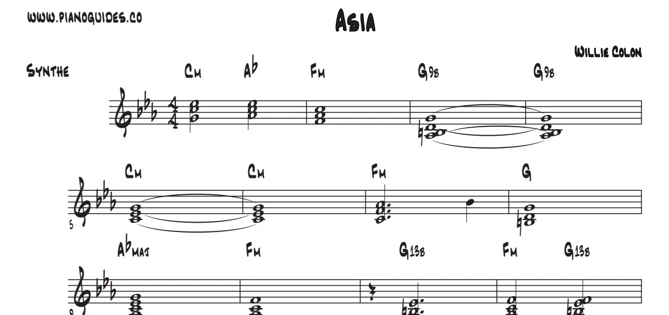 Título y primeras líneas de la guía de Asia