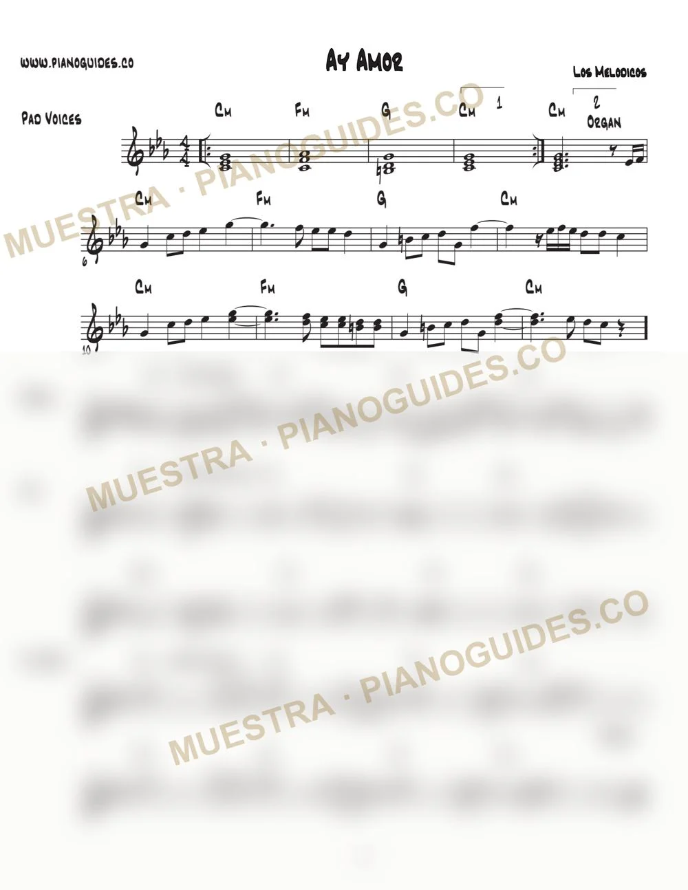 Primera página de la guía Ay! Amor