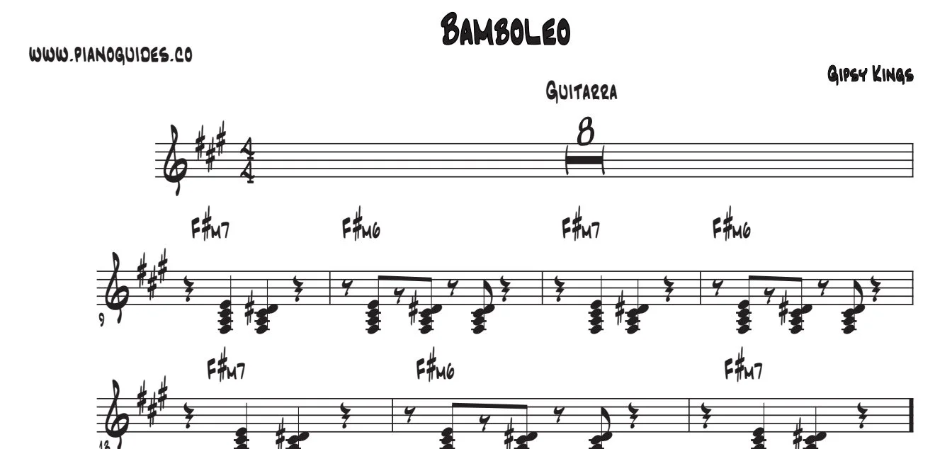 Título y primeras líneas de la guía de Bamboléo
