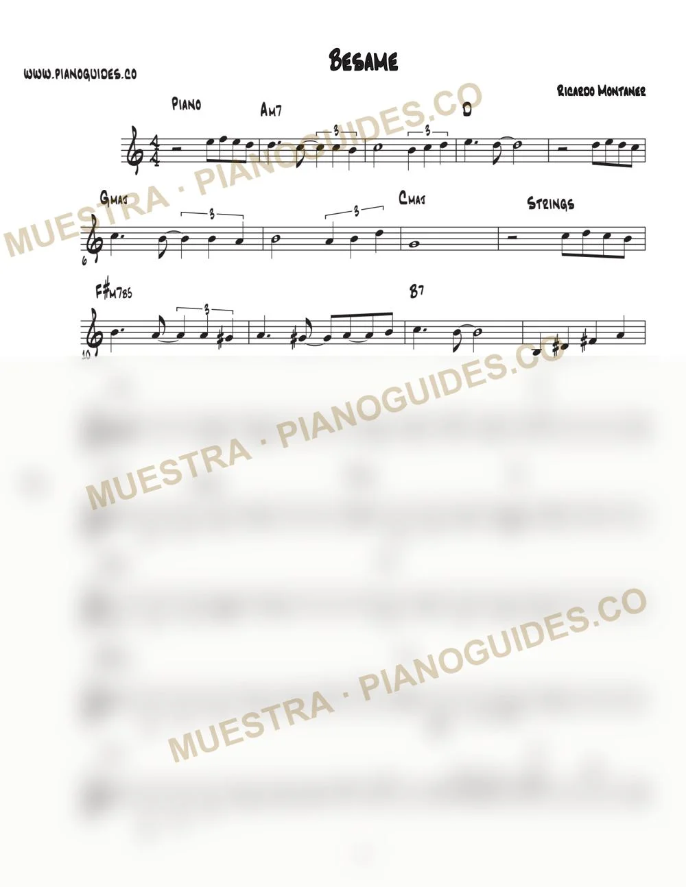 Primera página de la guía Bésame