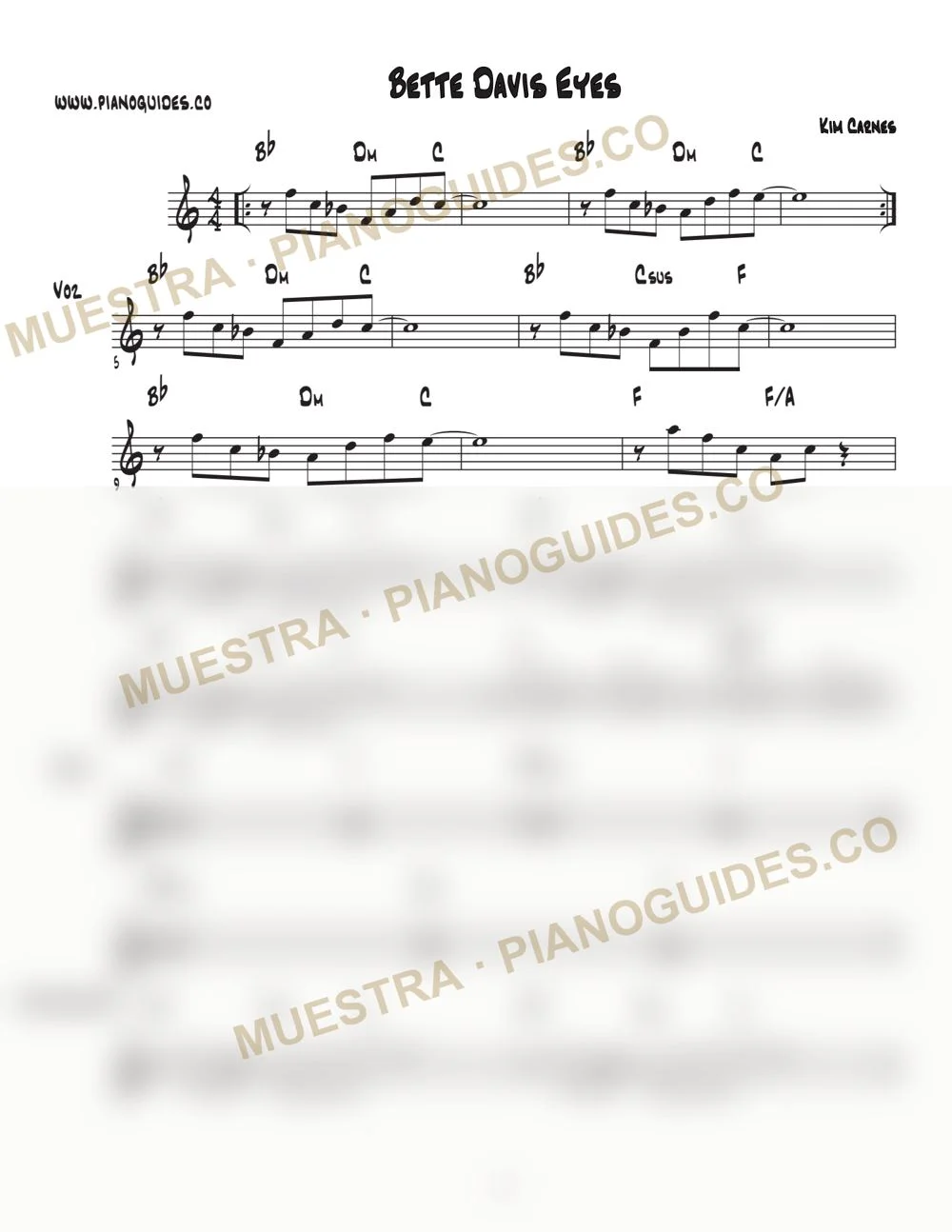 Primera página de la guía Bette Davis Eyes