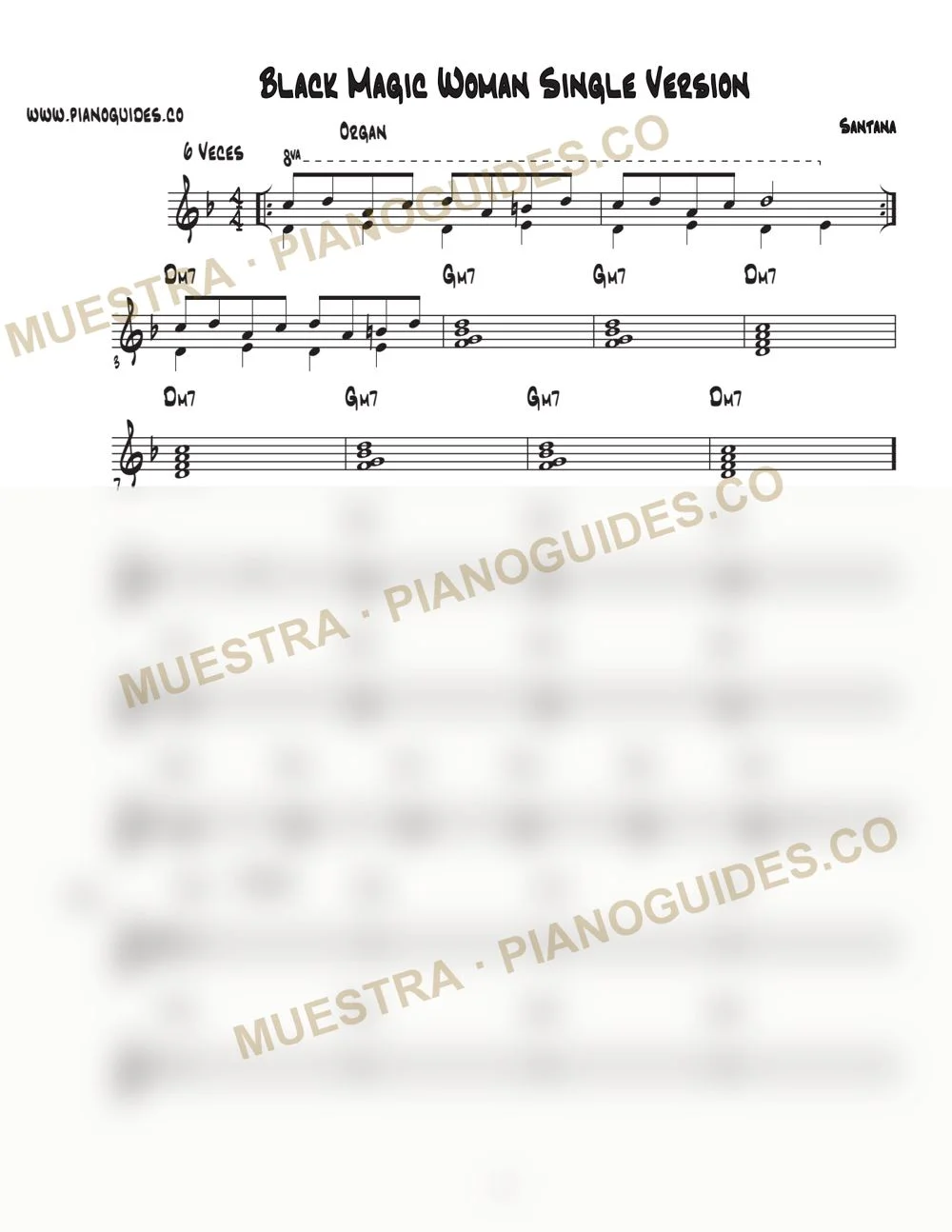 Primera página de la guía Black Magic Woman