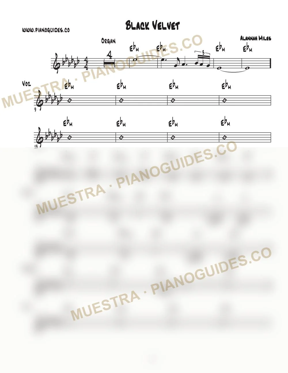 Primera página de la guía Black Velvet