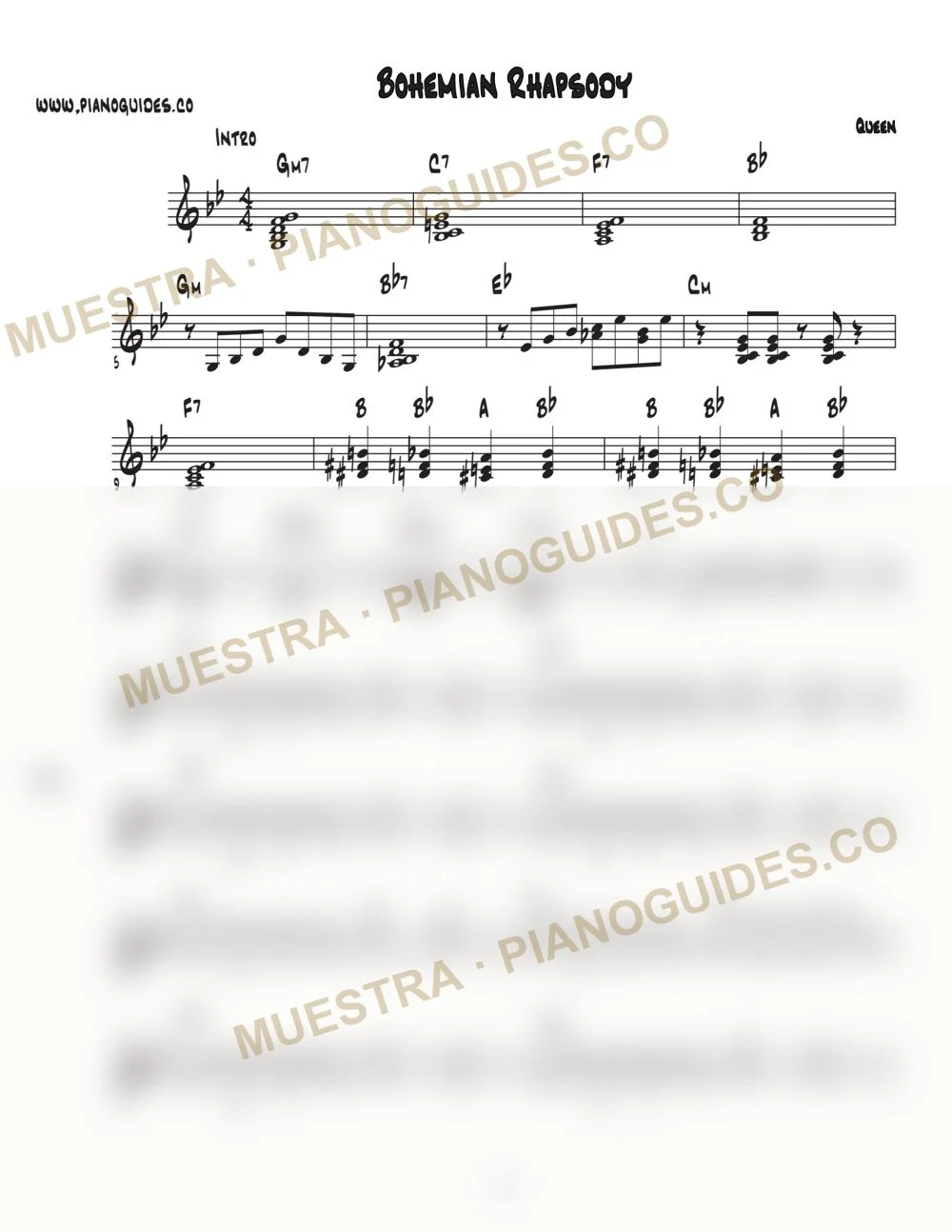 Primera página de la guía Bohemian Rhapsody