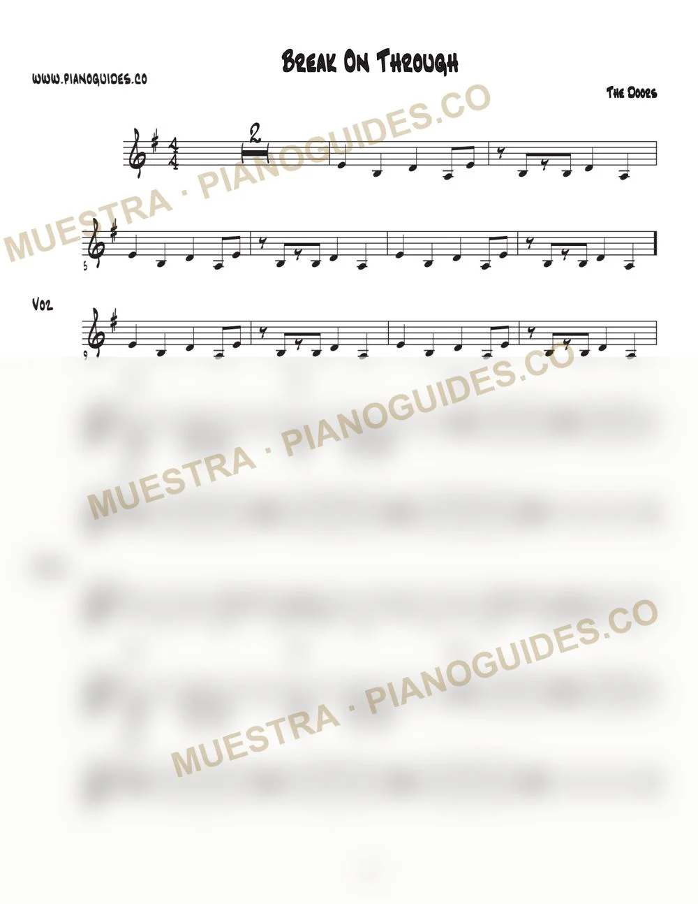 Primera página de la guía Break On Through