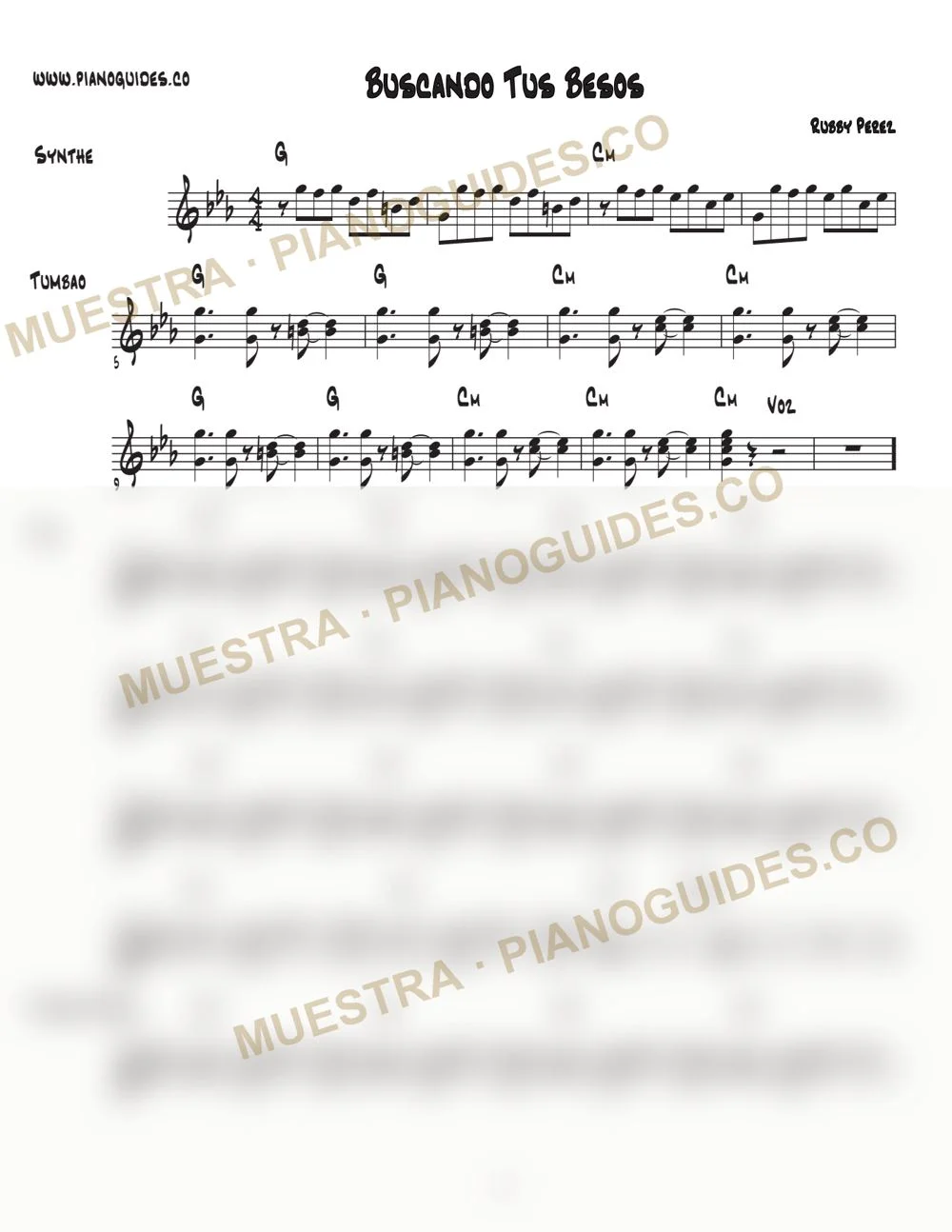 Primera página de la guía Buscando Tus Besos