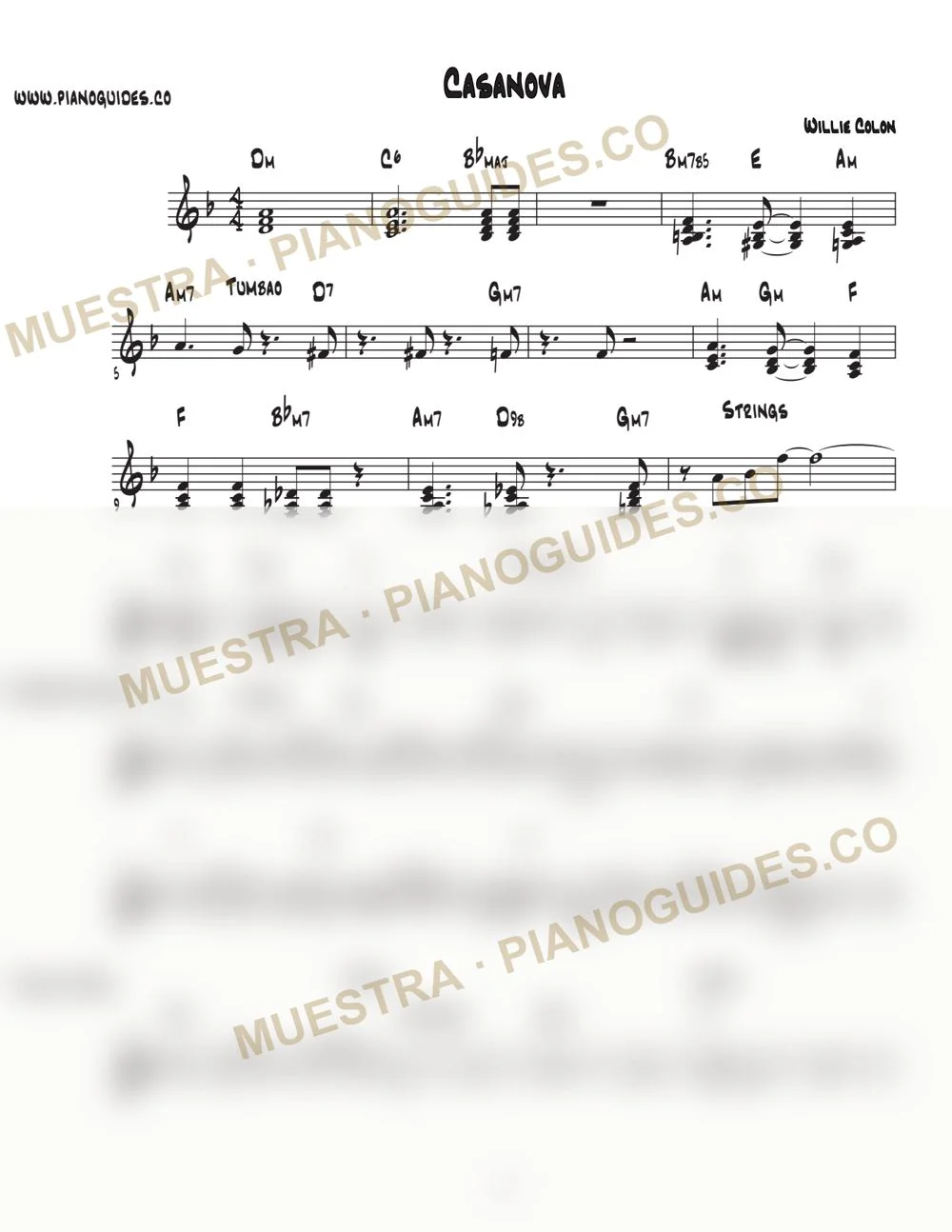 Primera página de la guía Casanova