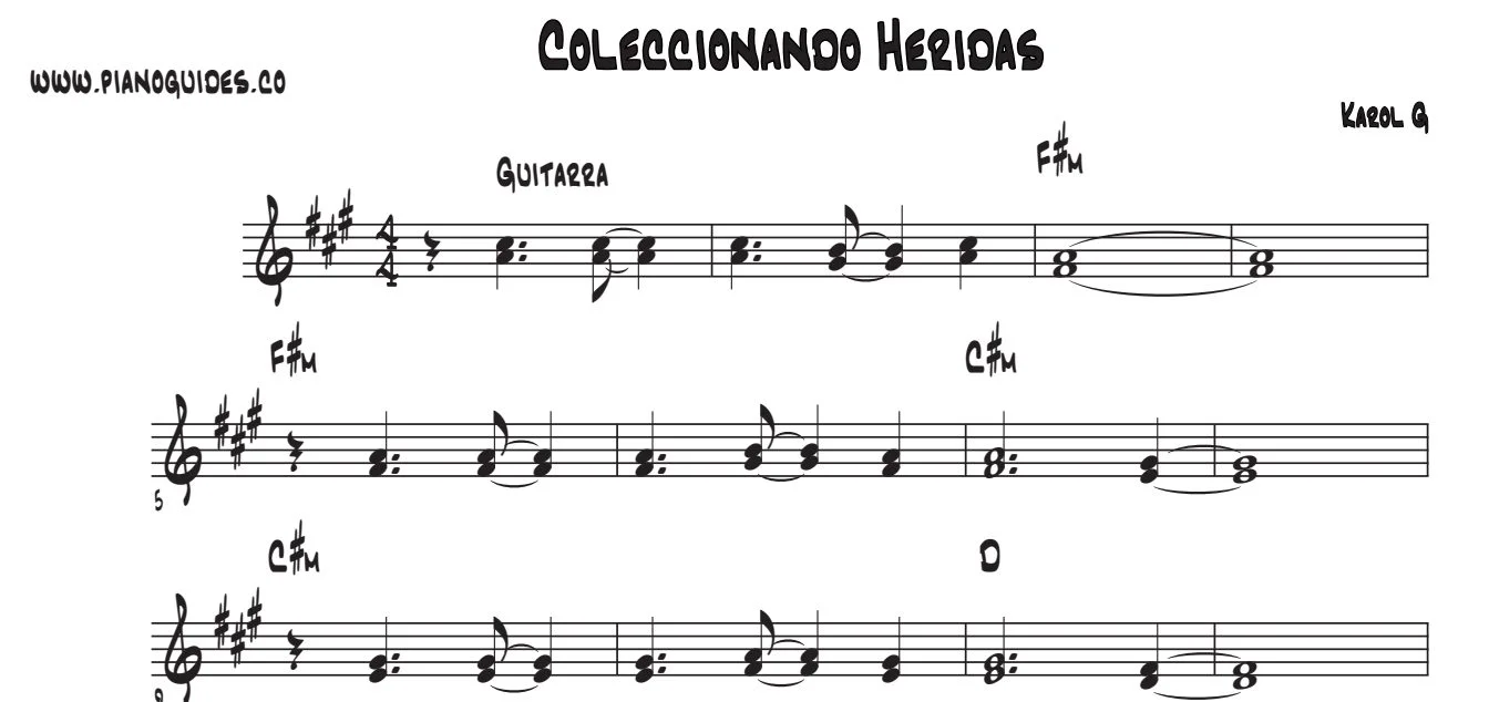 Título y primeras líneas de la guía de Coleccionando Heridas