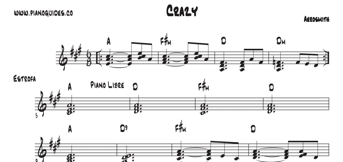 Título y primeras líneas de la guía de Crazy