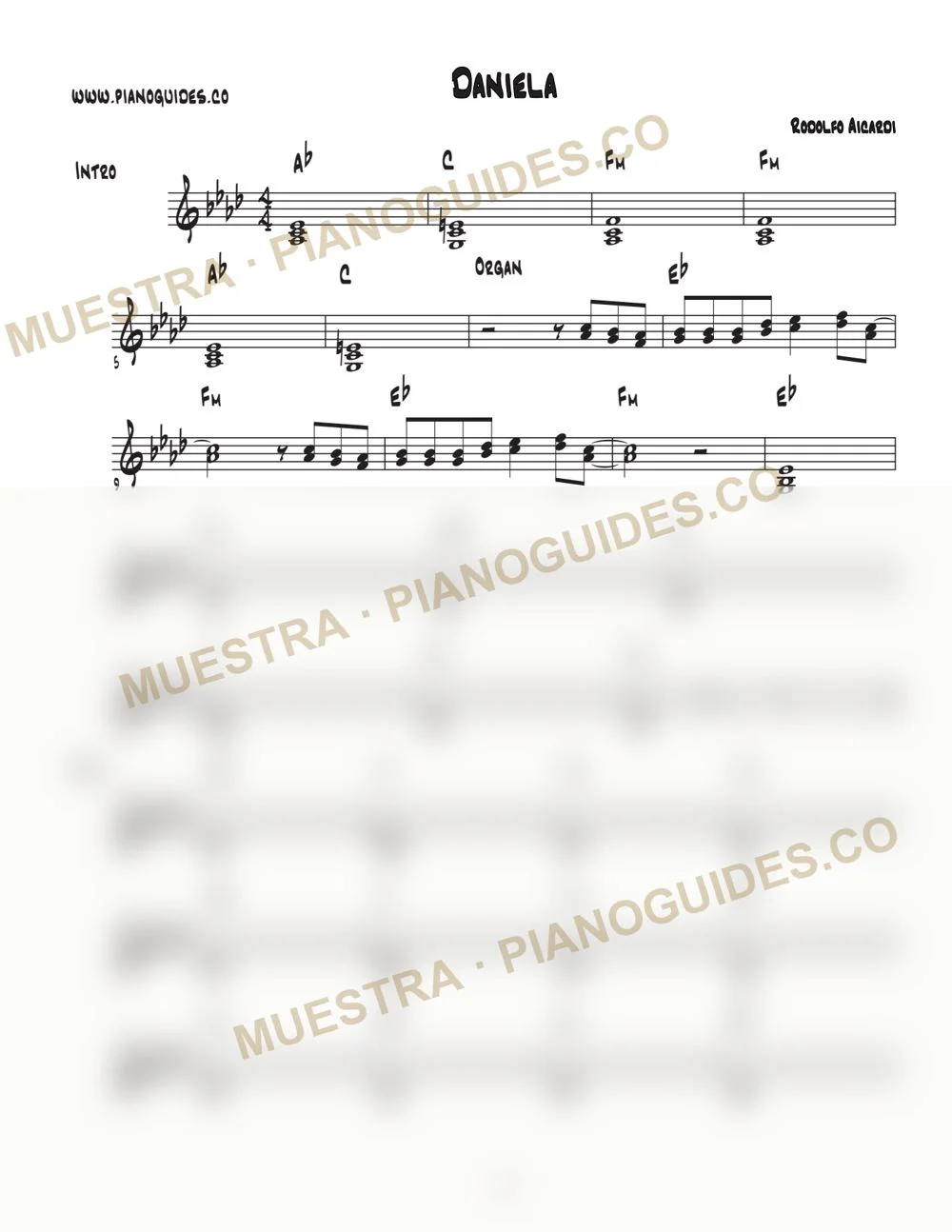 Primera página de la guía Daniela