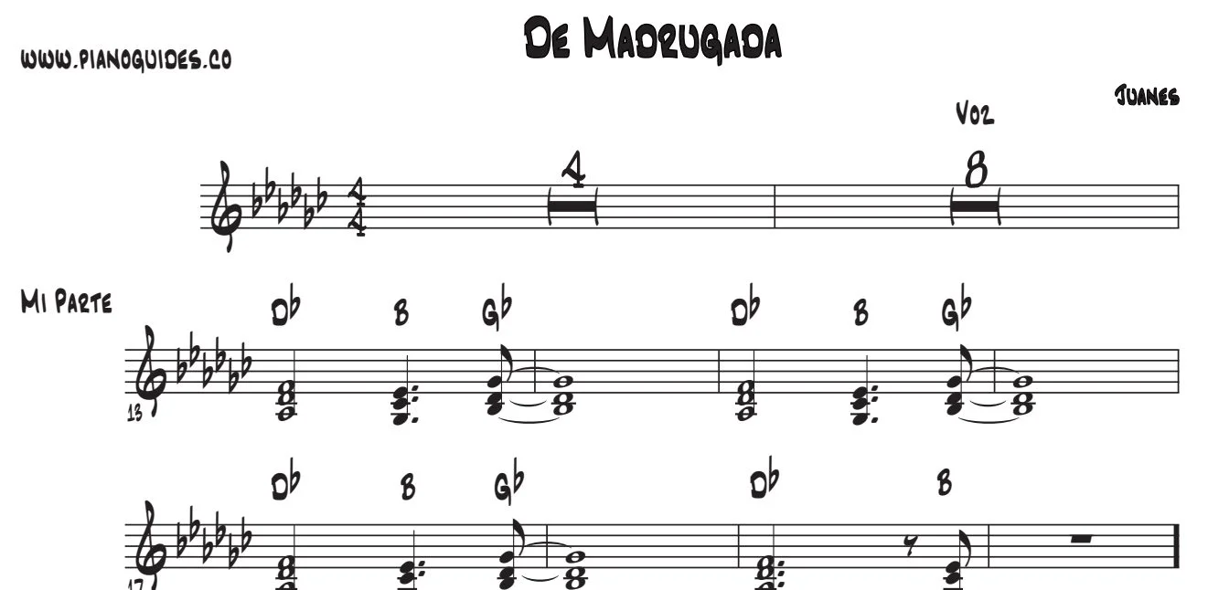 Título y primeras líneas de la guía de De Madrugada