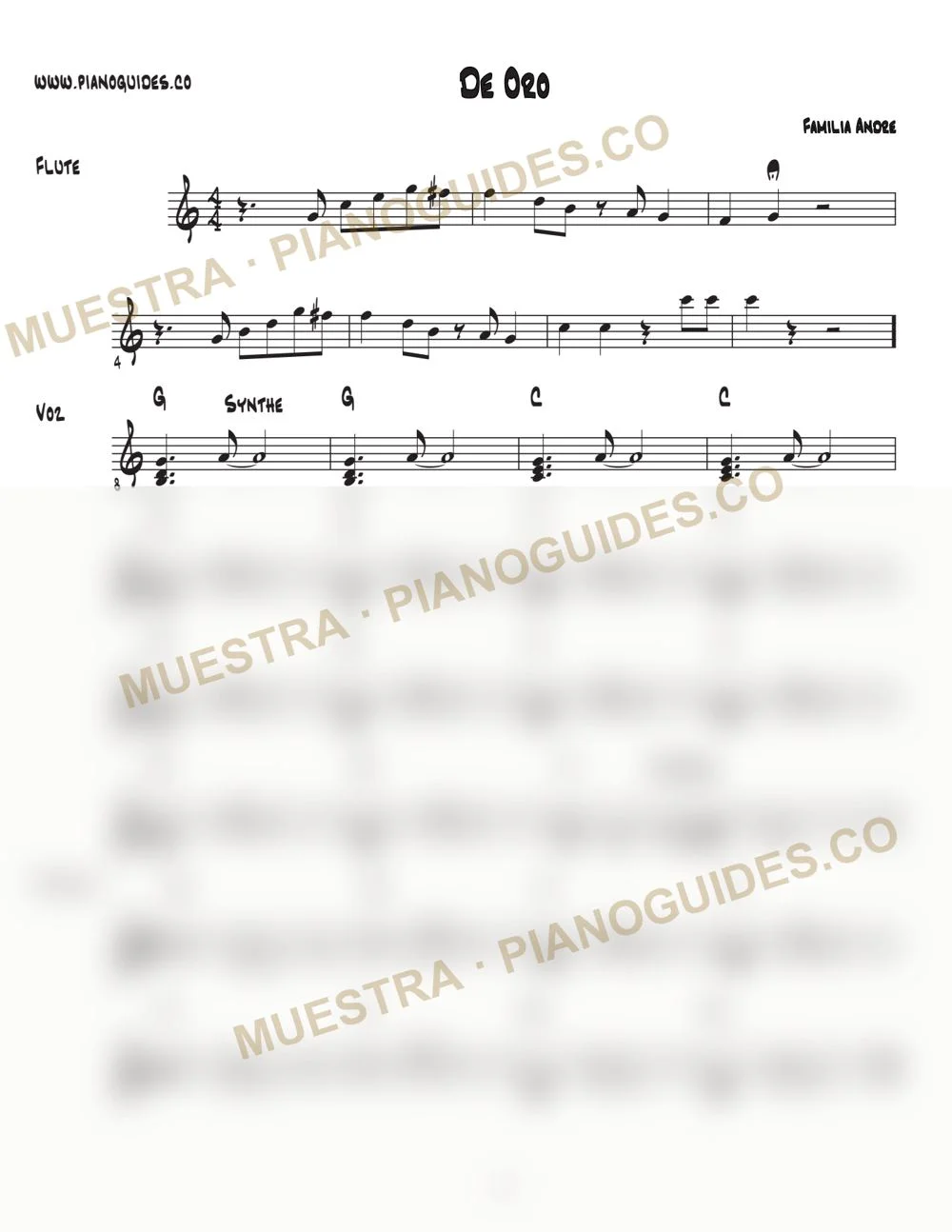 Primera página de la guía De Oro