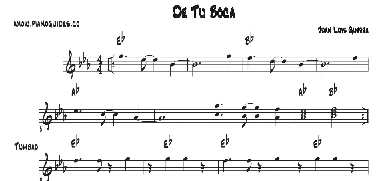Título y primeras líneas de la guía de De Tu Boca
