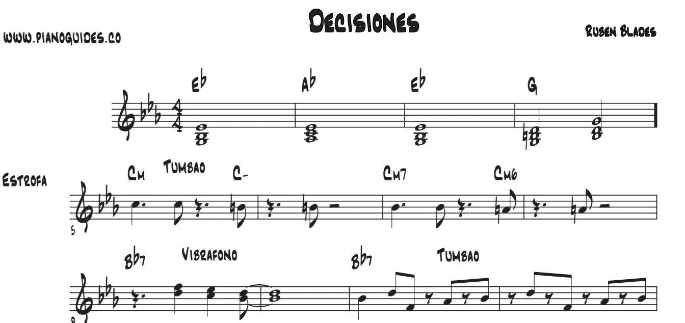 Título y primeras líneas de la guía de Decisiones