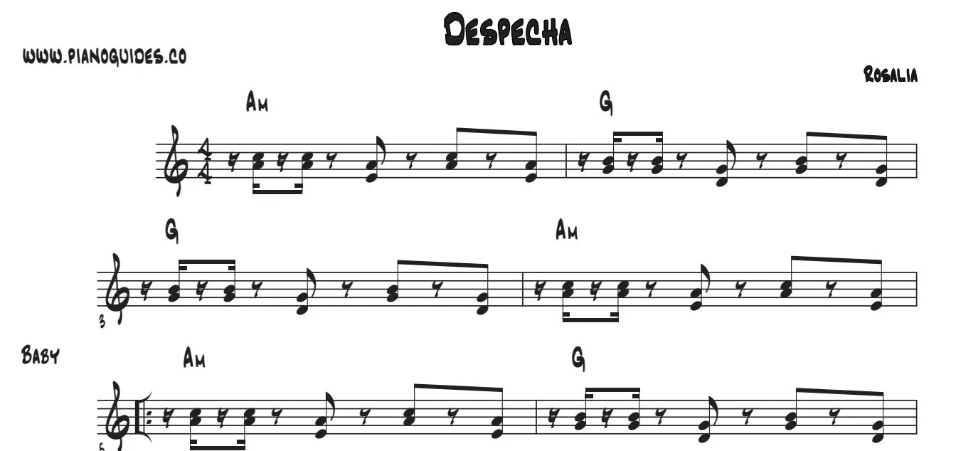 Título y primeras líneas de la guía de Despechá