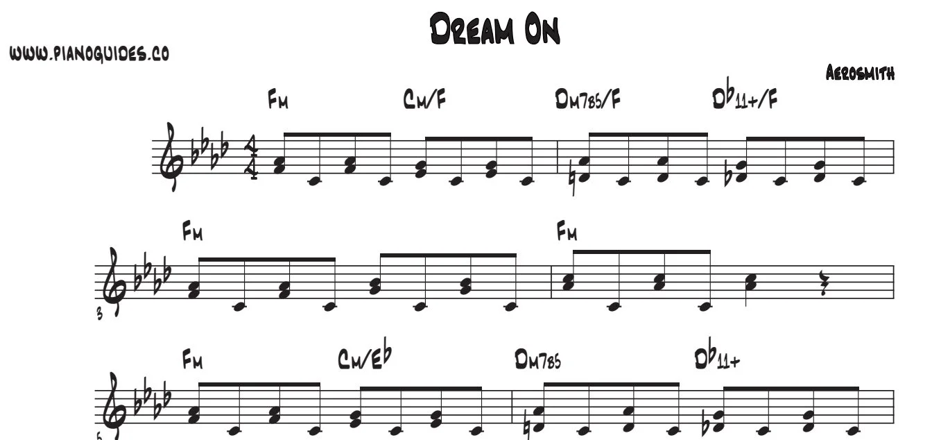 Título y primeras líneas de la guía de Dream On