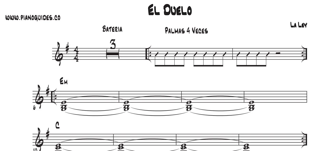 Título y primeras líneas de la guía de El Duelo