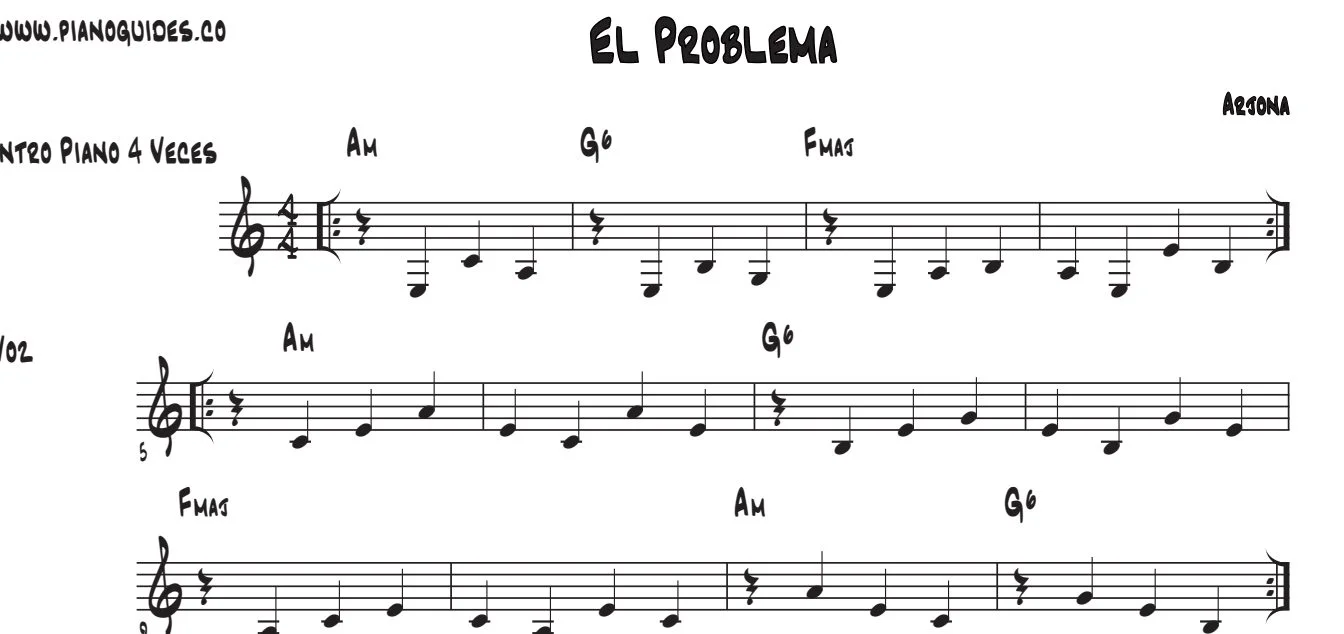 Título y primeras líneas de la guía de El Problema