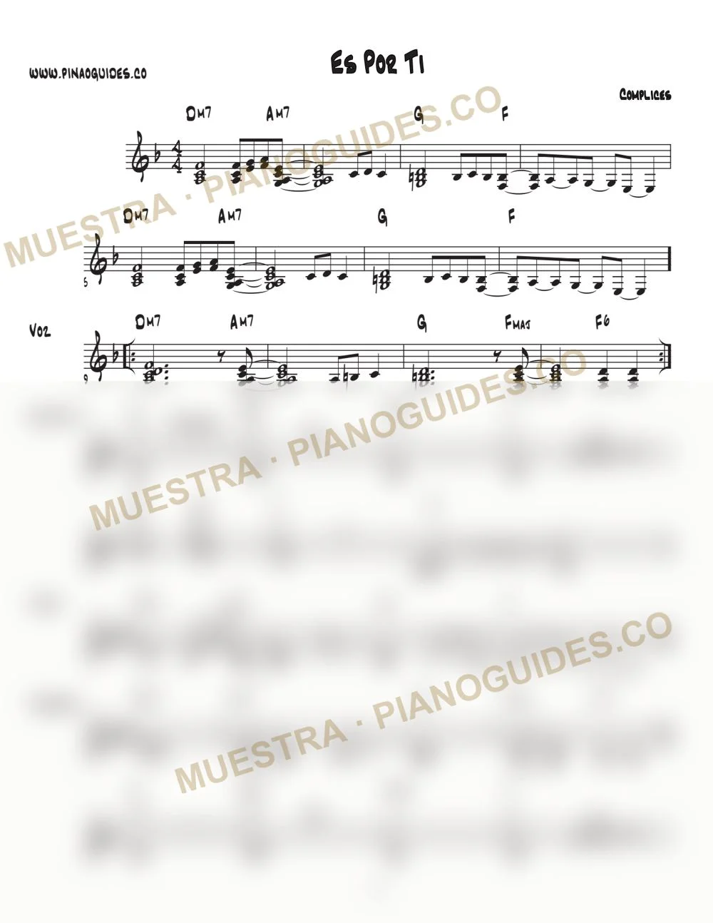 Primera página de la guía Es Por Ti