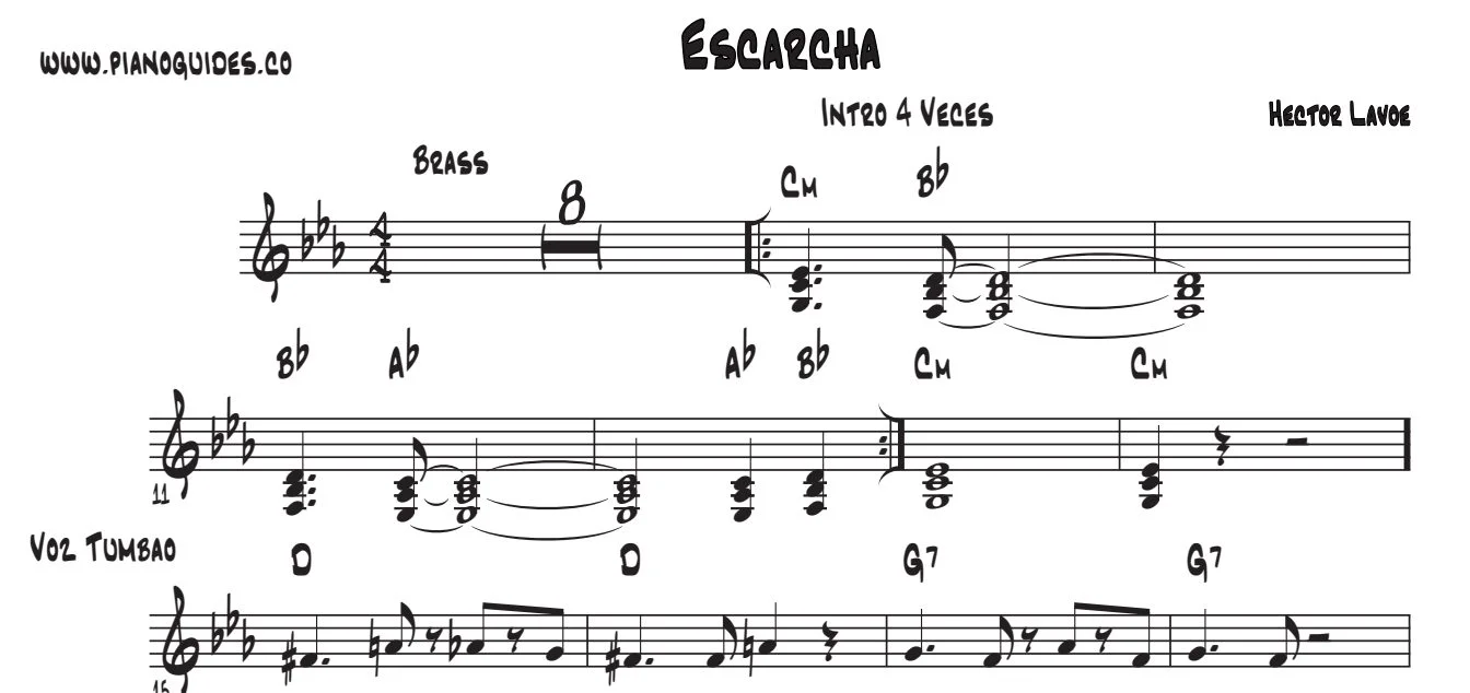 Título y primeras líneas de la guía de Escarcha