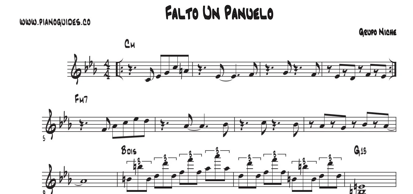 Título y primeras líneas de la guía de Falto Un Pañuelo
