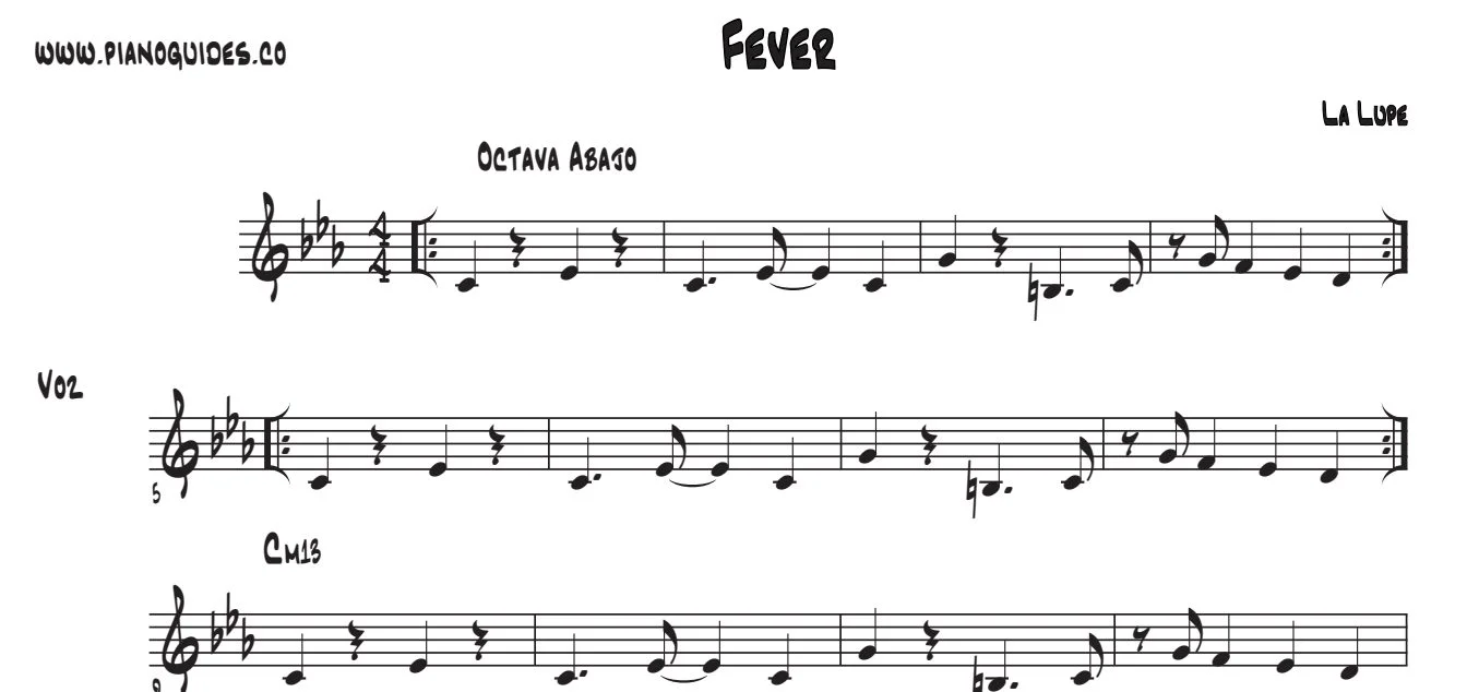 Título y primeras líneas de la guía de Fever