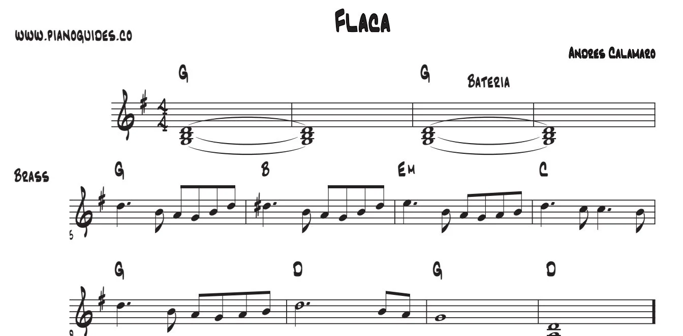 Título y primeras líneas de la guía de Flaca