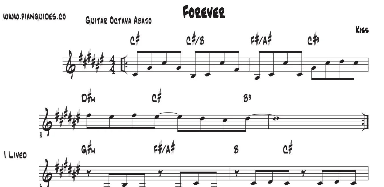 Título y primeras líneas de la guía de Forever