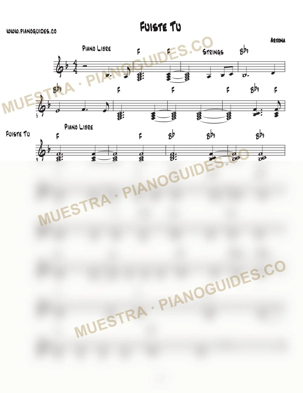 Primera página de la guía Fuiste Tú