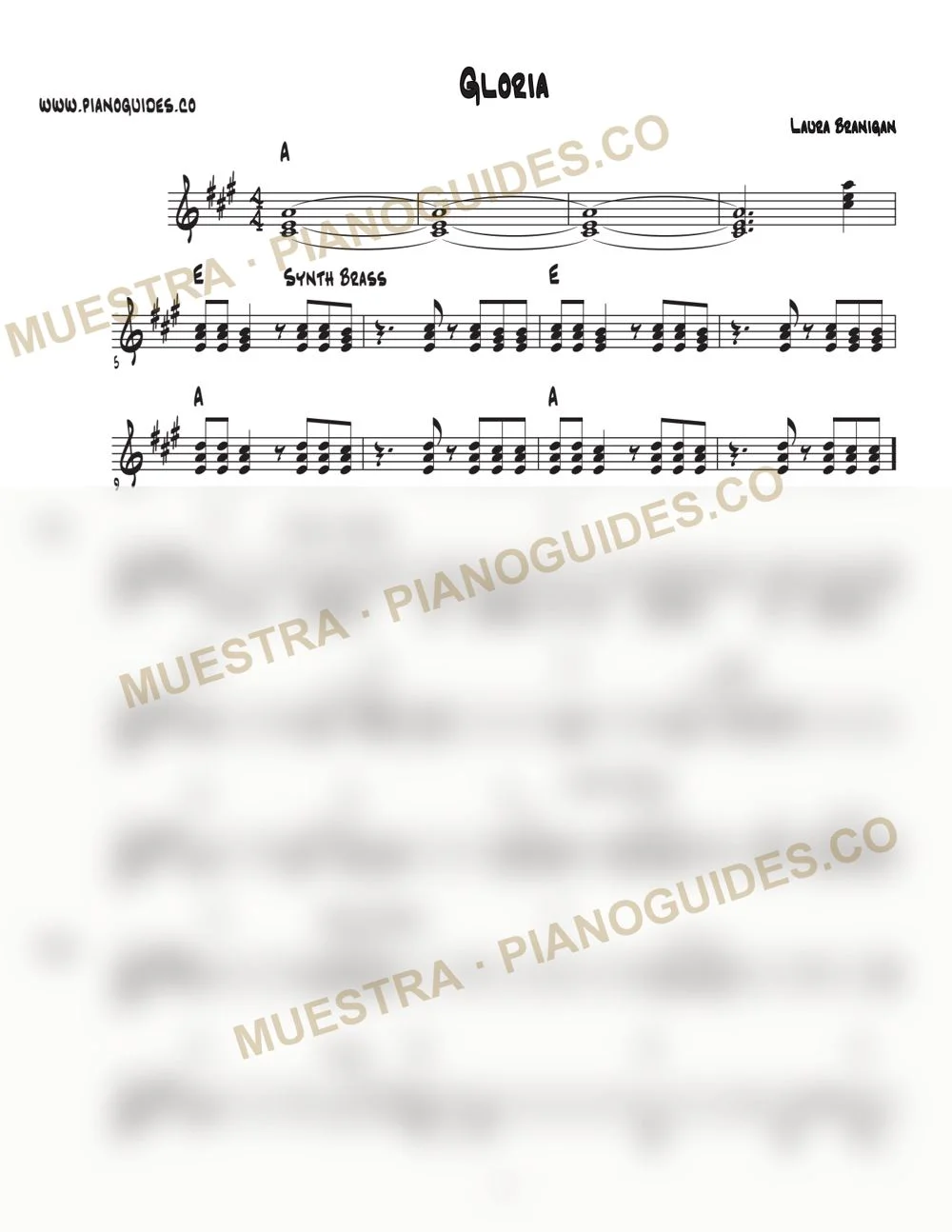 Primera página de la guía Gloria