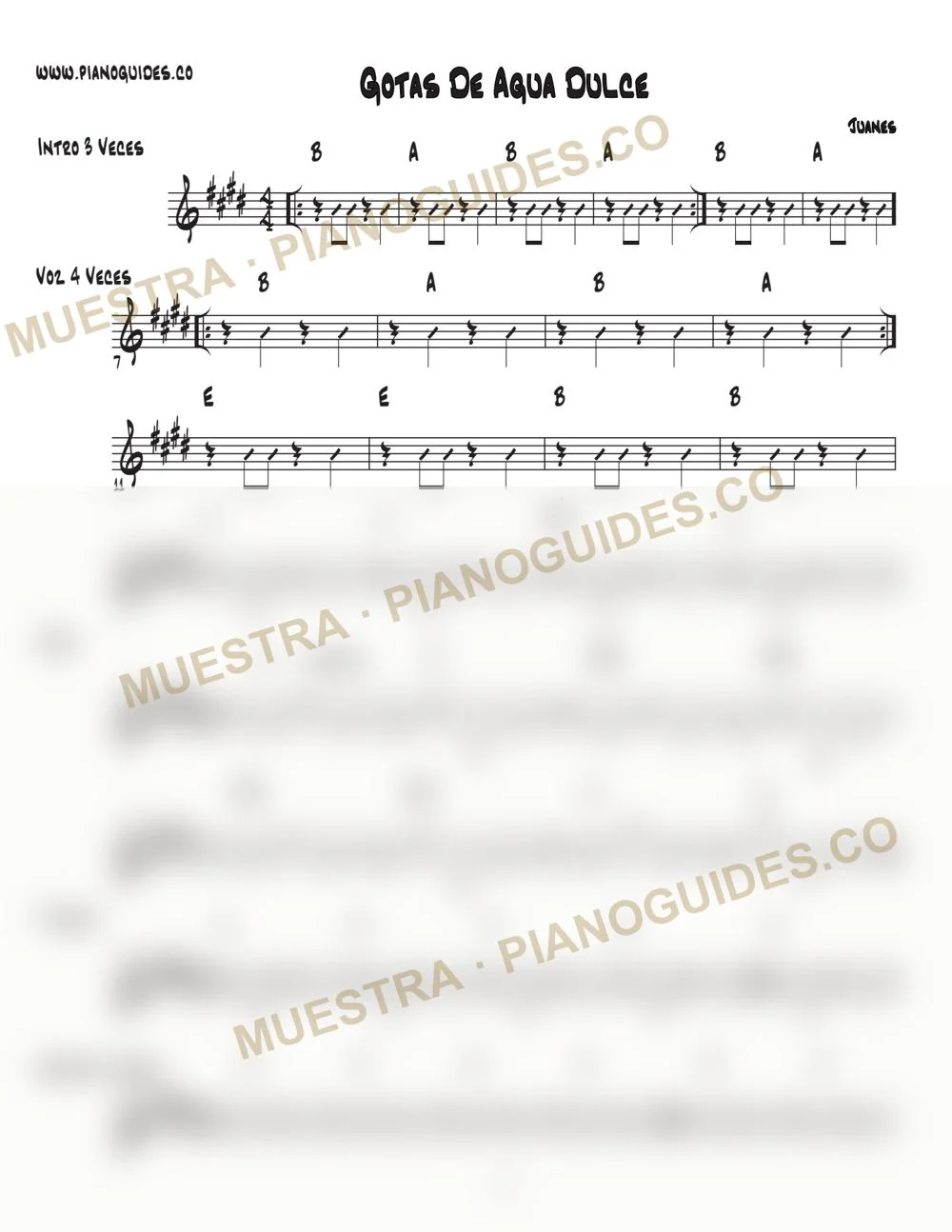 Primera página de la guía Gotas De Agua Dulce