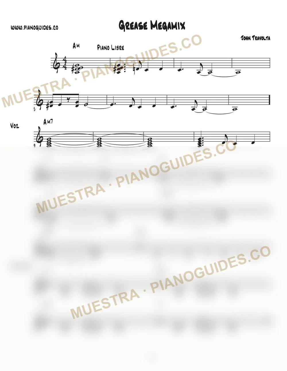 Primera página de la guía Grease Megamix