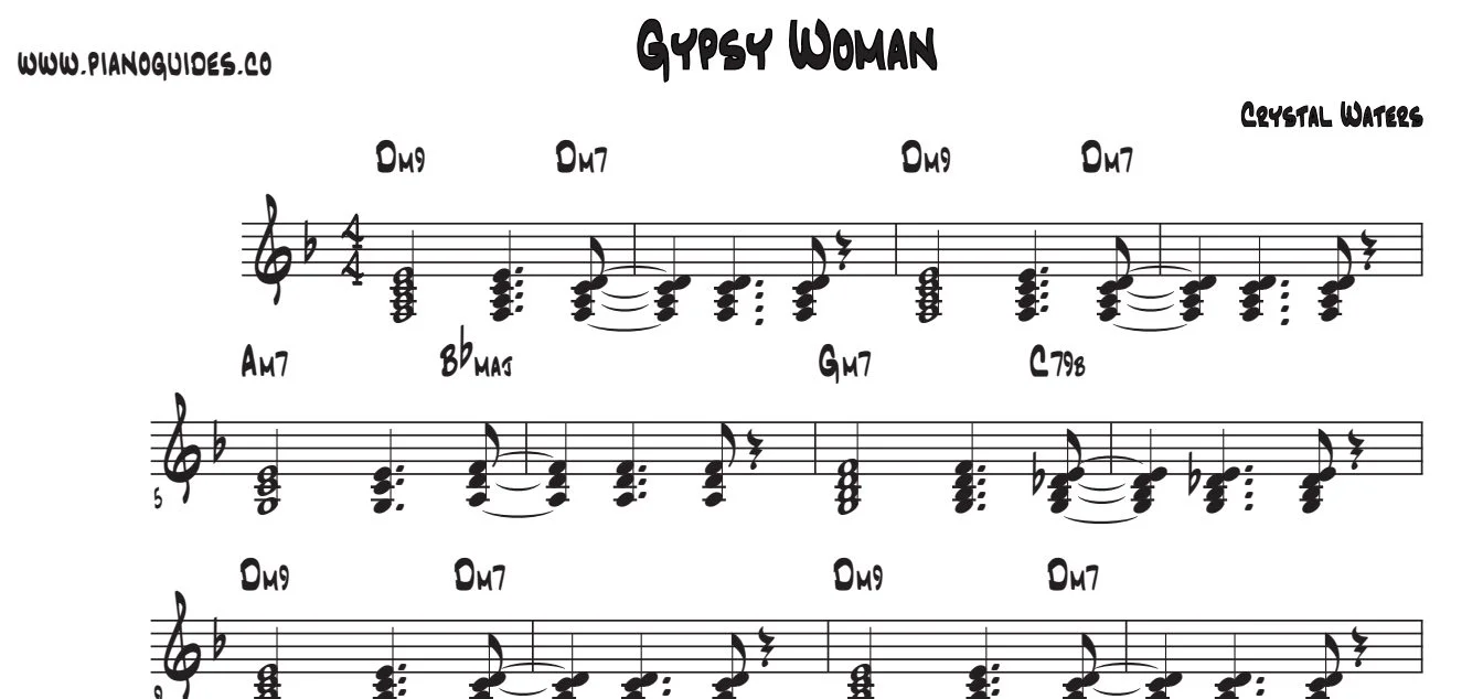 Título y primeras líneas de la guía de Gypsy Woman