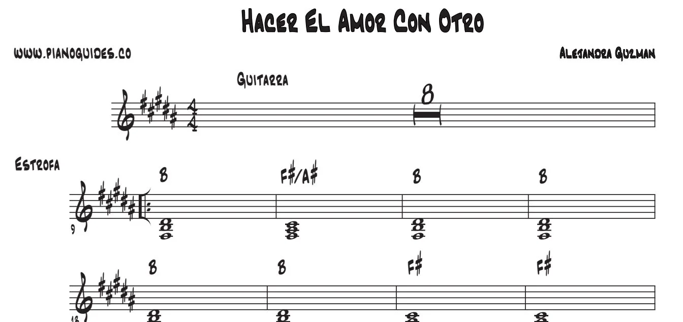 Título y primeras líneas de la guía de Hacer El Amor Con Otro