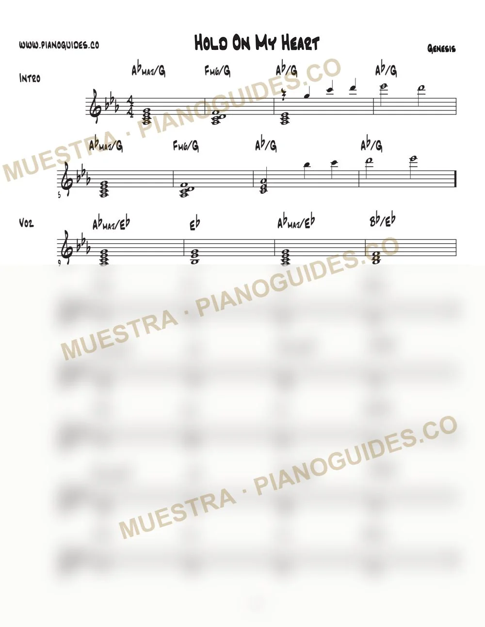 Primera página de la guía Hold On My Heart