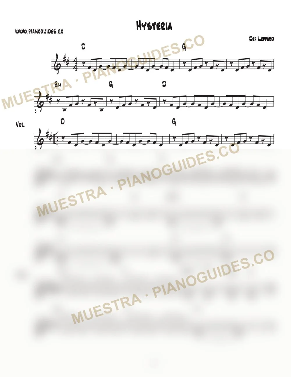 Primera página de la guía Hysteria