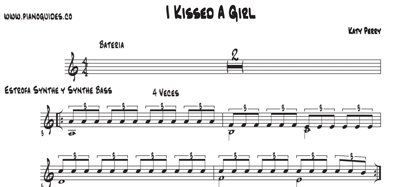 Título y primeras líneas de la guía de I Kissed A Girl