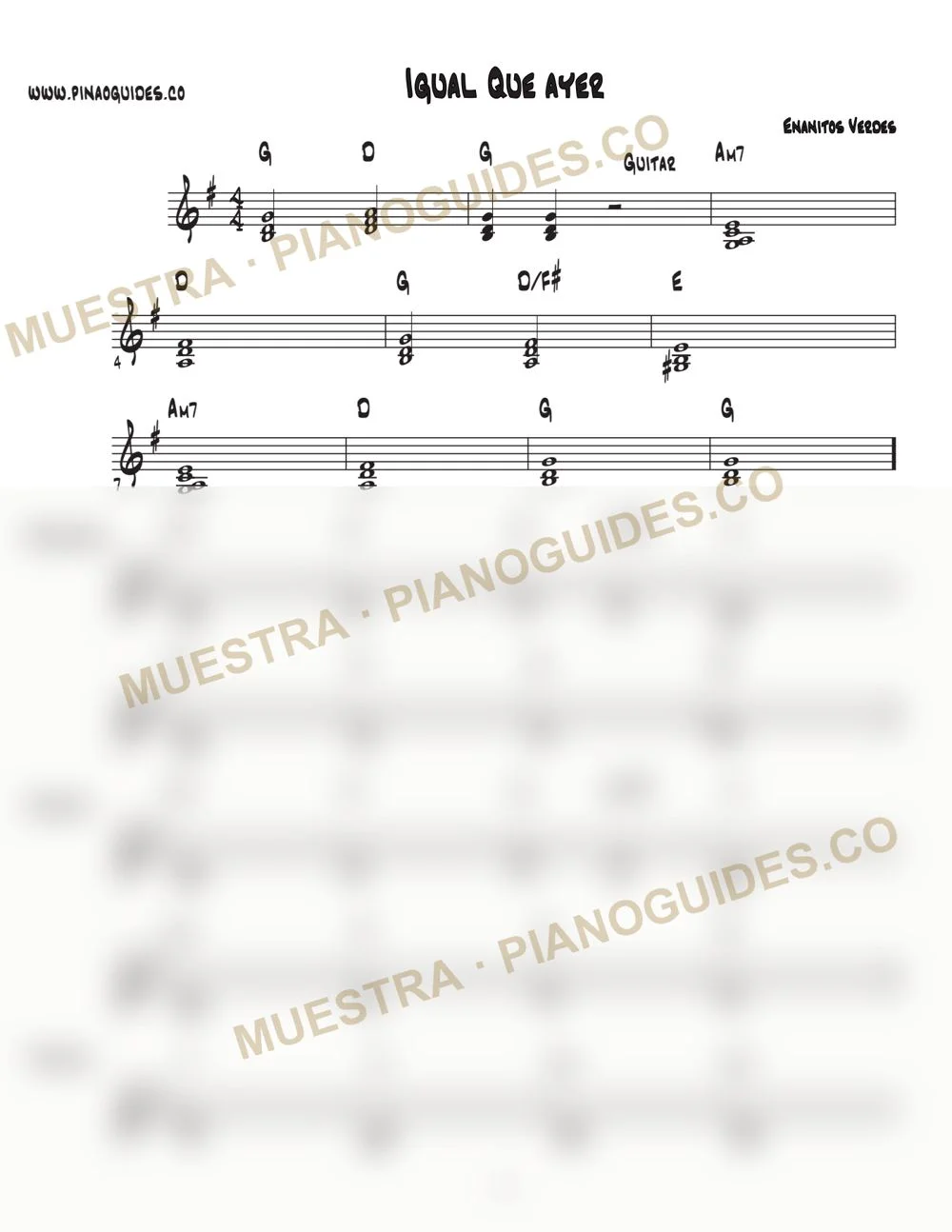 Primera página de la guía Igual Que Ayer
