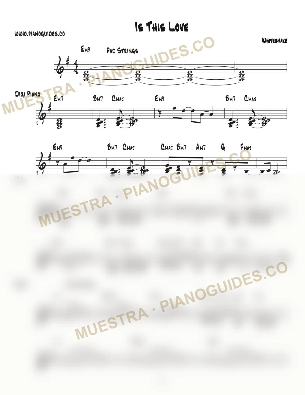 Primera página de la guía Is This Love