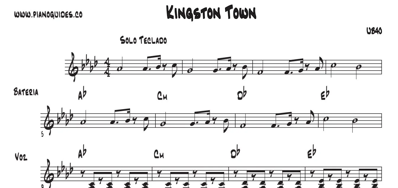 Título y primeras líneas de la guía de Kingston Town