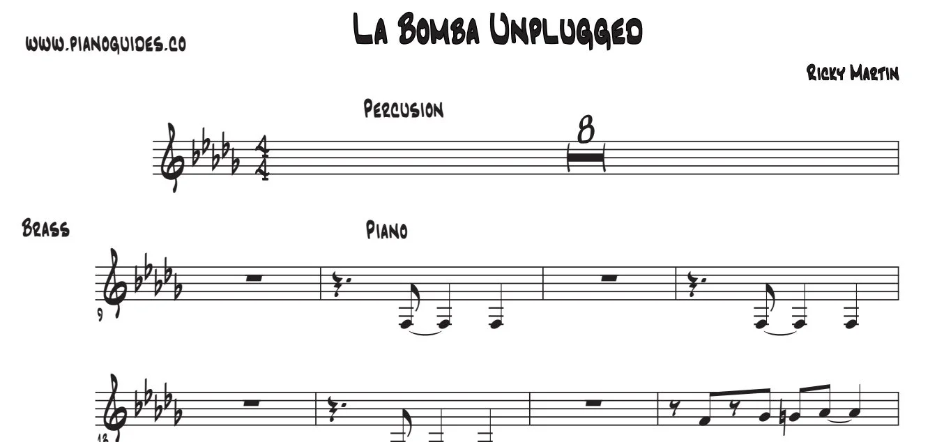 Título y primeras líneas de la guía de La Bomba (Unplugged)