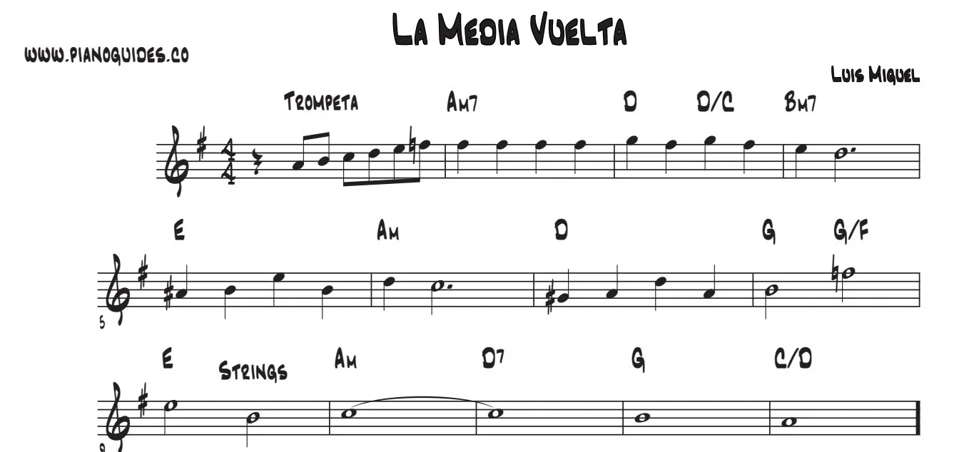 Título y primeras líneas de la guía de La Media Vuelta