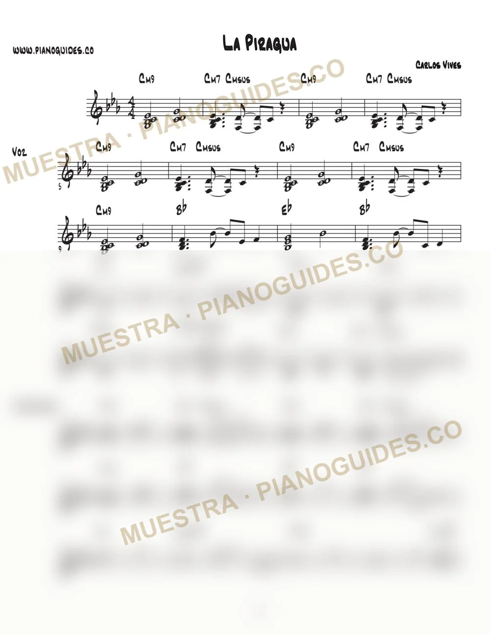 Primera página de la guía La Piragua